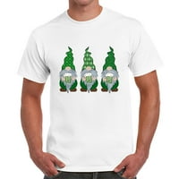 St. Patrick Dan na vrhu Lucky Clover Majica Men Shamrocks Grafičke košulje Gnomes Ispis Holiday Showetshirt