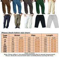 Avamo muške pamučne pantalone pantalone elastične struine casual jogger joga hlače sa džepovima Ljeto