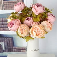 HI.Fancy Artificial Peony Flower Bouquet Početna stranica Lažni dekor vjenčanica Svileni cvjetni buket,