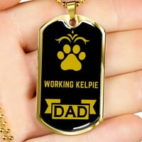 Rad od nehrđajućeg čelika od nehrđajućeg čelika Kelpie Tata ili 18K zlatni pas sa ljubiteljem vlasnika