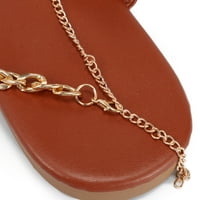 Ženske cipele Ženski ljetni lanac ravne sandale Dame Ležerne prilike za kopče Čvrsta cipela
