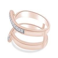 Carat Round Cut laboratorija kreirala je Moissanite Diamond Enhancer Guard za angažman vjenčani prsten