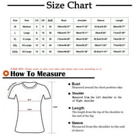 Solacol Ženski vrhovi i bluze Žene Ležerne prilike kratkih rukava Digitalni tisak O-izrez Labavi majica