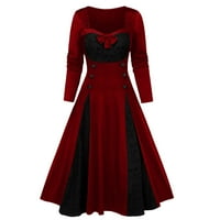 Noć vještica kostimi Goth haljina za žene plus veličina Long mamus seksi gotički vintage čipkasti rukavi