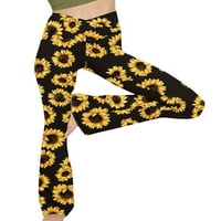 Paille žene cvjetne print yoga hlače vježbanje gamaše visokog struka casual bootcut bljeskalice za bljeskalice