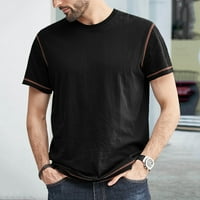 Muški proljetni i ljetni modni slobodno vrijeme Sport Patchwork Color Line Crewneck majica kratkih rukava Top majica za Big Majica