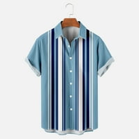 Muški vrhovi Ljetni modni modni modni stil kratkih rukava casual majice casual blue s, m, l, xl, xxl,