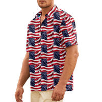 4. jula muške havajske majice USA Nacionalna zastava košulja kratkih rukava casual svakodnevni vrhovi