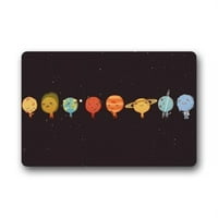 Winhome Funny Cartoon Solarni sistem Planet Universe Space Doormat Podne prostirke Prostirke na otvorenom