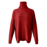 Aoksee džemperi za žene Žene Ležerne prilike pune boje Ležerne prilike guste linije Dugi rukav duks