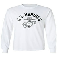 S. Marines Vintage Arch crna majica za odrasle dugih rukava