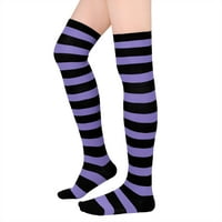 Pairs Womens Striped preko čarapa za koljena Djevojke prugaste bedžere visoke čarape za kostim Cosplay
