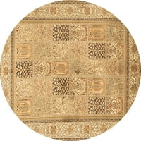 Ahgly Company u zatvorenom okruglom perzijskim smeđim tradicionalnim prostirkama područja, 6 'okruglica