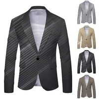 Muškarci Ležerne prilike Blazer Blazer Slim jakne Dress Dress Business Works Greys B M