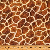 Pamučna žirafa kože print afrički kraljevstvo smeđa pamučna tkanina tiska od dvorišta