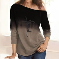 Ženski dugi rukav modna majica bluza za bluzu vrata
