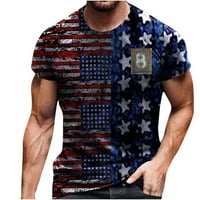 Polo majica Muška majica kratki rukav modni man casual o-vrat Dan neovisnosti kratkih rukava labava majica bluza MENS polo majica
