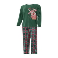 Xkwyshop Family Božićni pidžami Set Žene Muška djeca Pajamas Deer PJS vrhovi pletene hlače Xmas Jammies