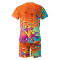 Odijela za muškarce Proljeće ljeto odijelo Plaža Kratki rukav Sportska košulja za ispis Postavi pant