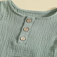 Novorođene dječje dječje dječje pamučne posteljine odjeća postavljena dječja majica za djecu majice i kratke hlače elastične struke