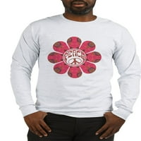 Cafepress - mir cvjetna naklonost majica s dugim rukavima - majica s dugim rukavima unise