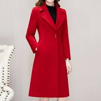 HGW kaputi za žene plus veličine Žene Slim WindBreaker dvostruki dugi kaput od kaputa za kaput