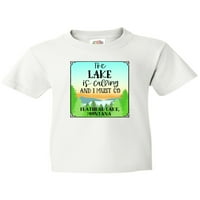 Inktastično jezero zove i moram ići u Flathead Lake, majicu MONTANA