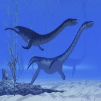 Plesaiosaurus dinosaurusi zajedno plivaju u Jurassic Seas. Poster Print Corey Ford Stocktrek Images