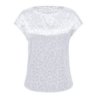 B91XZ T majice za žene plus veličine Dizajn Chic V izrez Satin bez rukava Ležerne prilike ženske majice