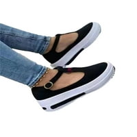 Colisha Women Loafer Zatvoreni krug klinastog kruga T-Strap platforme cipela Žene Neklizne casual cipele