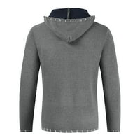 Ketyyh-Chn muški džemper od pulover sa zatvaračem, pulover dugih rukava Topli džemper Top Green, XL