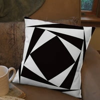 Jastuk za bacanje jednostavnog crno bijelog jastuka za bresknu flanel flannel geometrijskim jastukom