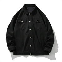 WAVSUF MENS jakne veliki i visoki džepovi Button Pautely Casual Chaki kaputi veličine 3xl