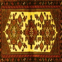 Ahgly Company Machine Persible Pravokutnik Perzijske žute tradicionalne prostirke, 7 '9 '