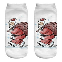 PXIAKGY čarape za žene Žene Sretan božićni čarape casual Trostrano slatke modne čarape lubenica crvena