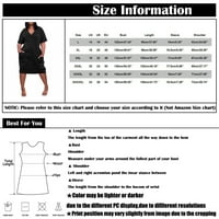 Haljine za žene plus veličine ženski džep V-izrez Shift kratki rukav čvrsta srednja dužina plus veličine