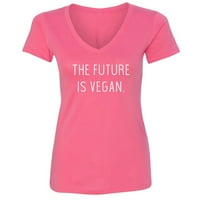 Budućnost je vegan. Žene V-izrez Tee