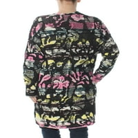 Ljudi $ Žene Novi crni štampani kardigan casual džemper s b + b