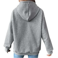 Podplage Ženske casual dukseve Lagani pulover Top dugih rukava sa kapuljačom sa džepom sa džepom