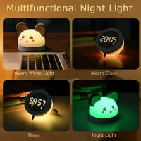 Slatka noćna svjetlost za bebe, Bawoo prijenosna promjena boje pored noćnog svjetlosti pune lampe