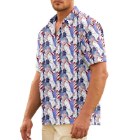 4. jula muška havajska majica USA Nacionalna zastava grafička kapuljača odjeća Odjeća ovratnik 3D print