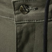CLlios muške modne ležerne čiste boje na otvorenom džepom patentnih zatvarača Ležerne hlače
