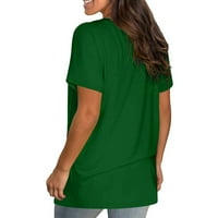 Dodjela prodaja zazora Tuničke vrhove za žene labave fit čvrste boje V izrez majica kratki rukav majica