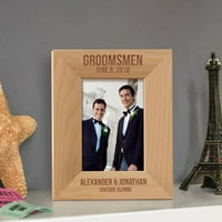 GrooomsmSpen Personalizirani drveni okvir za slike 1 2 5 Brown