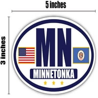 Zastava države Minsota Američka zastava OVAL Vinil Bumper Naljepnica naljepnica