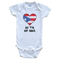 Moja tetka me voli španski jezik Portoriko, zastava za zastavu Baby Bodysuit - mi tía me ama, 6- mjeseci