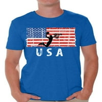 Awkward Styles Košarka US Men Majica Ja sam američka vintage USA zastava za muškarce Dan nezavisnosti