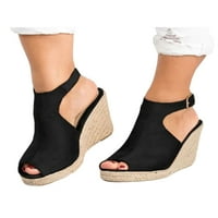 Ženske klin sandale dame platforme peep toe gležnja za gležnjeve ljetne cipele