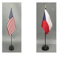Američka i međunarodna zemlja Rayon 4 X6 Office zastava i malu ruku mahala zastava, uključuje stalden