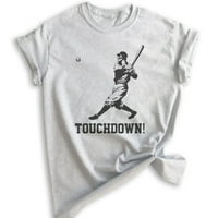Touchdown majica, unise Ženska muška košulja, smiješna majica za bejzbol, smiješna fudbalska majica ironični sportski tee, Heather Ash, Mali